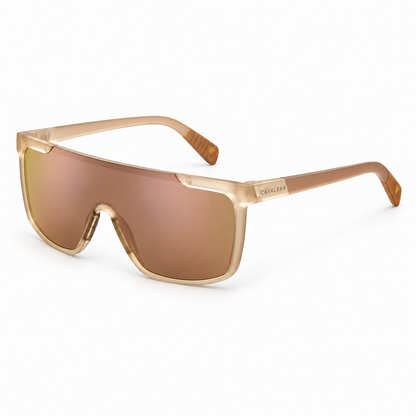 Óculos de Sol Feminino Cavalera Shield Champagne com Lente Rosé