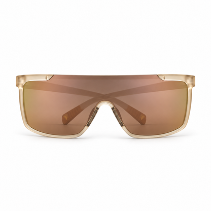 Óculos de Sol Feminino Cavalera Shield Champagne com Lente Rosé