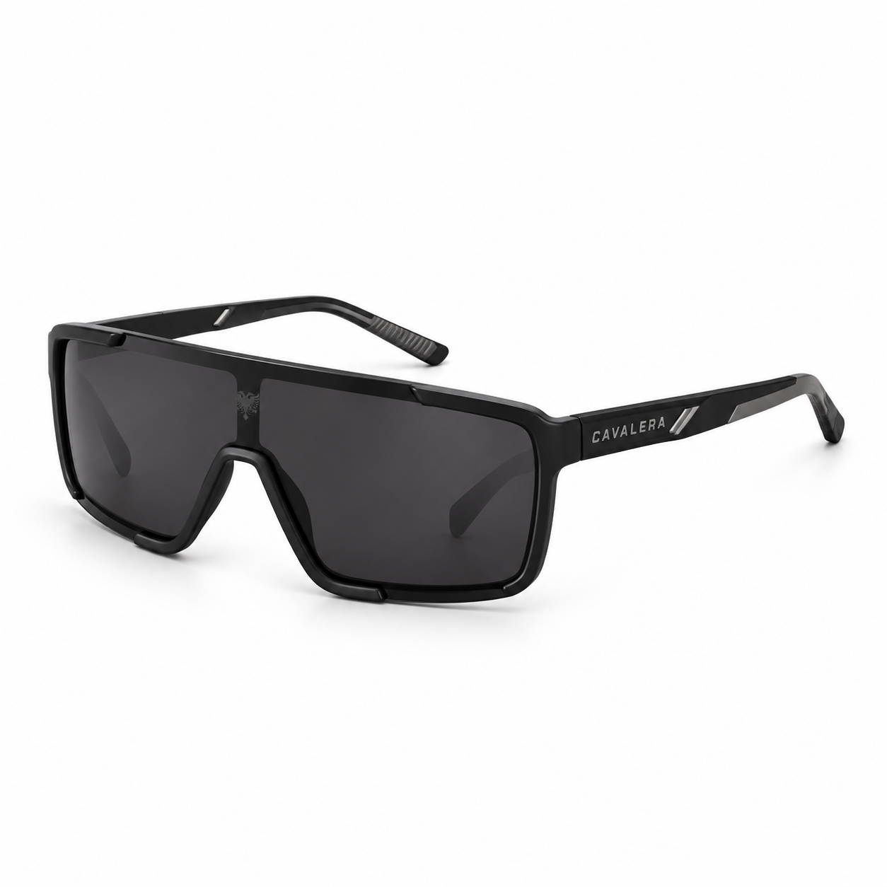 Óculos de Sol Unissex Cavalera Shield Preto com Lentes Fumê
