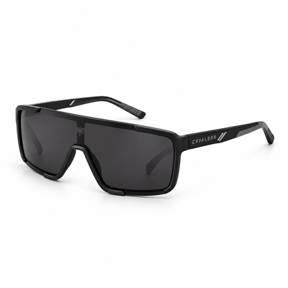 Óculos de Sol Unissex Cavalera Shield Preto com Lentes Fumê