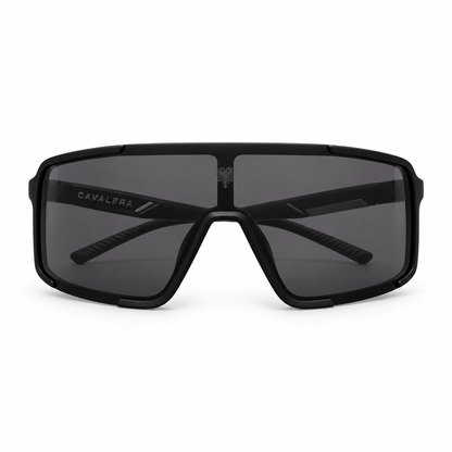 Óculos de Sol Unissex Cavalera Shield Preto com Lentes Fumê