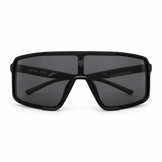 Óculos de Sol Unissex Cavalera Shield Preto com Lentes Fumê