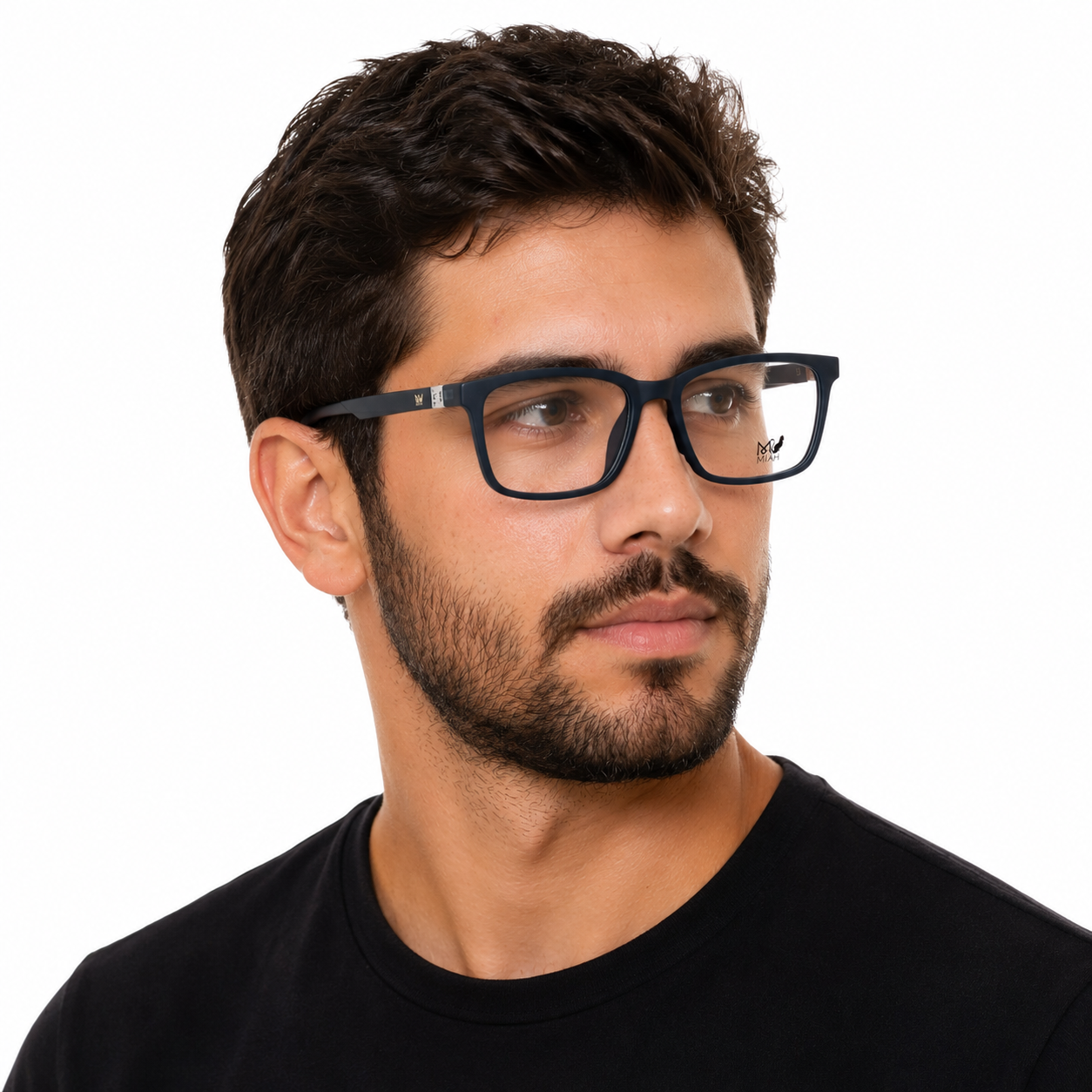 Armação masculina em acetato na cor azul fosco