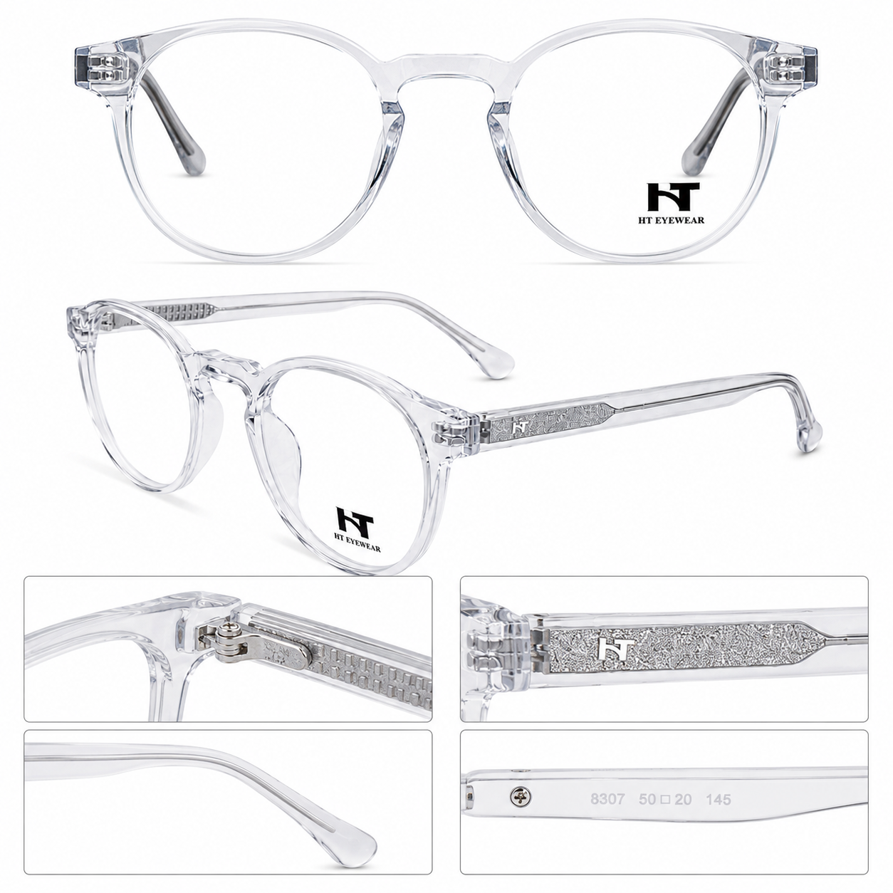 Armação HT Eyewear Acetato translúcido