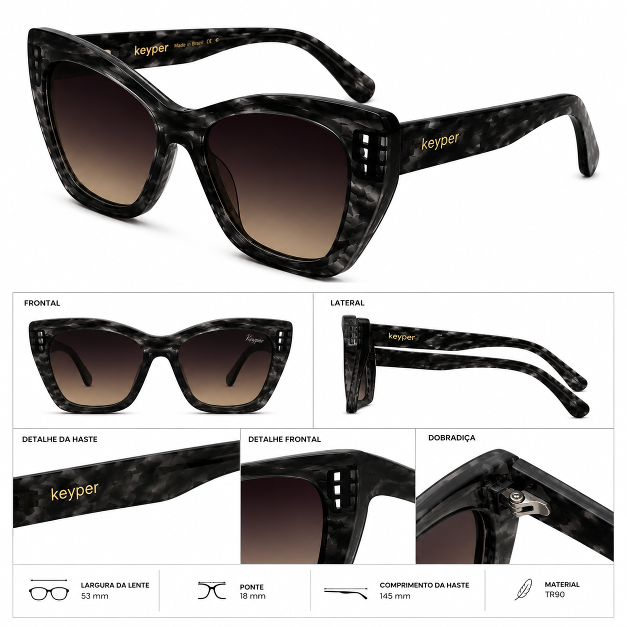 Óculos de Sol Feminino Keyper