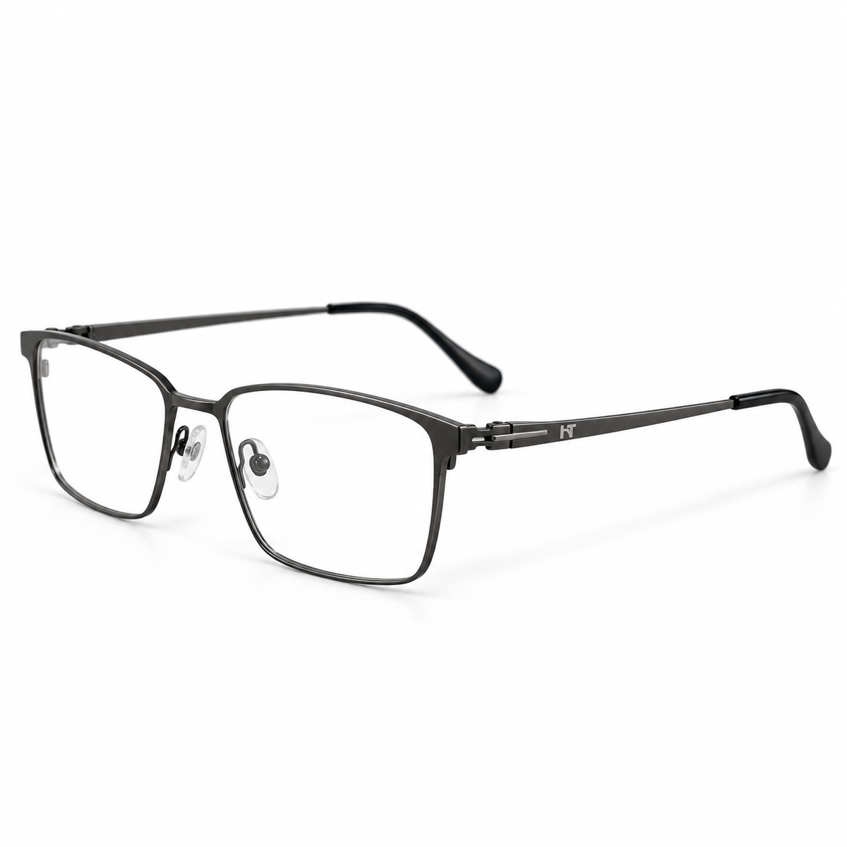 Óculos de Grau Masculino HT Grafite Retangular