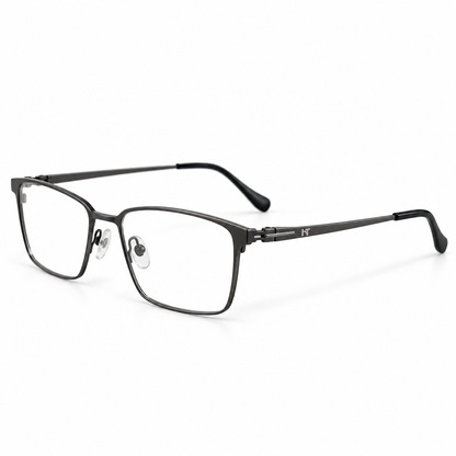 Óculos de Grau Masculino HT Grafite Retangular