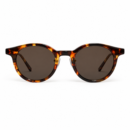 Óculos de Sol Unissex Tartaruga com Lentes Marrom