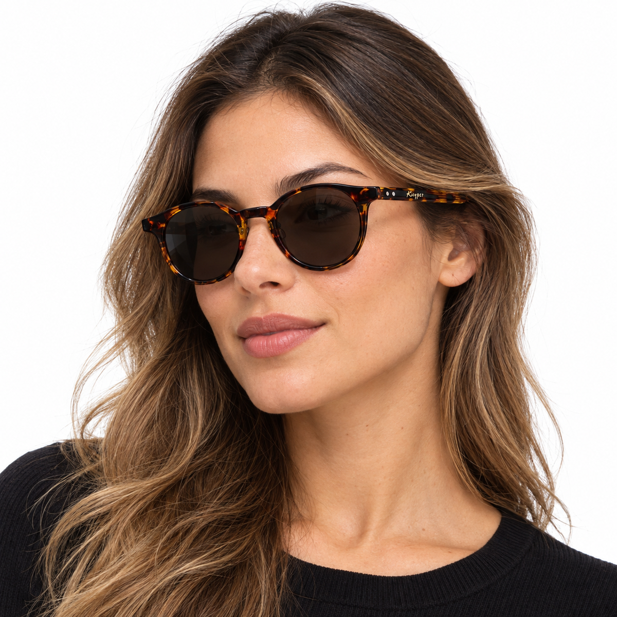 Óculos de Sol Unissex Tartaruga com Lentes Marrom