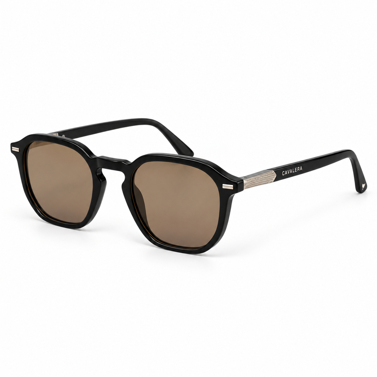 Óculos de Sol Unissex Preto com Lentes Marrom