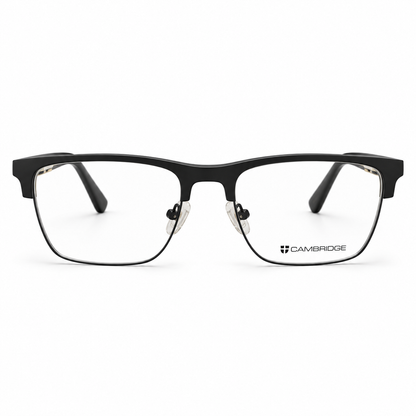 Óculos de Grau Masculino Cambridge Preto Retangular