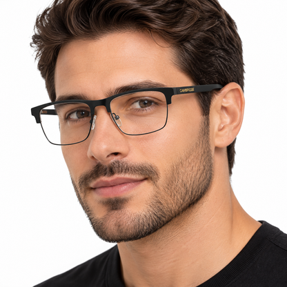 Óculos de Grau Masculino Cambridge Preto Retangular