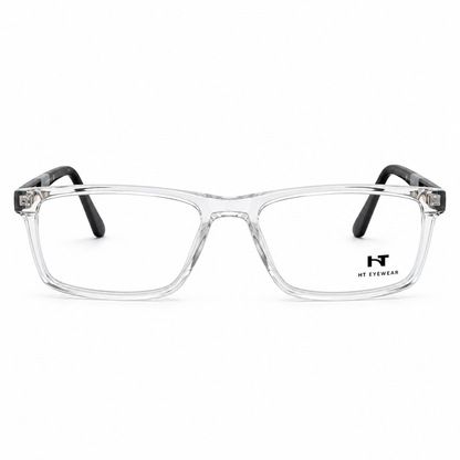 Óculos de Grau Masculino HT Eyewear Cristal com Hastes Pretas
