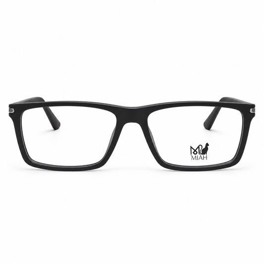 Óculos de Grau Masculino MIAH Preto Retangular