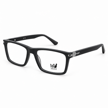 Óculos de Grau Masculino MIAH Preto Retangular