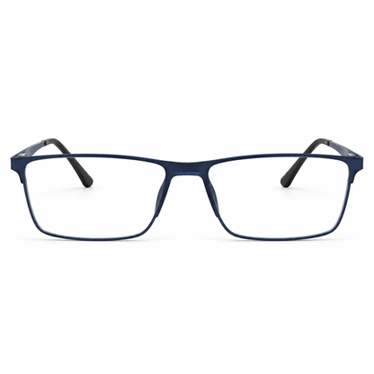 Óculos de Grau Masculino Daccs Azul Marinho Retangular