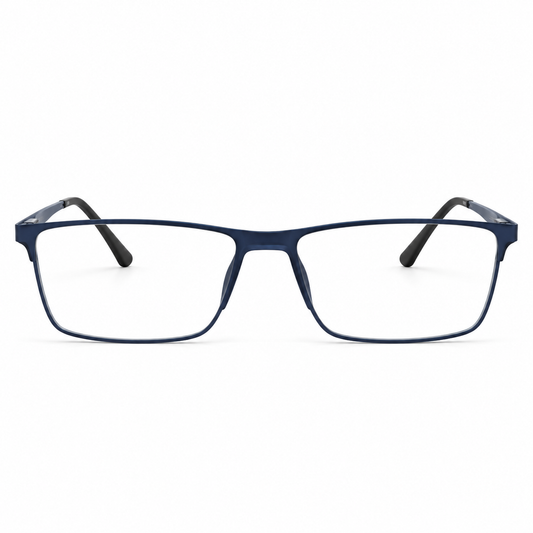 Óculos de Grau Masculino Daccs Azul Marinho Retangular